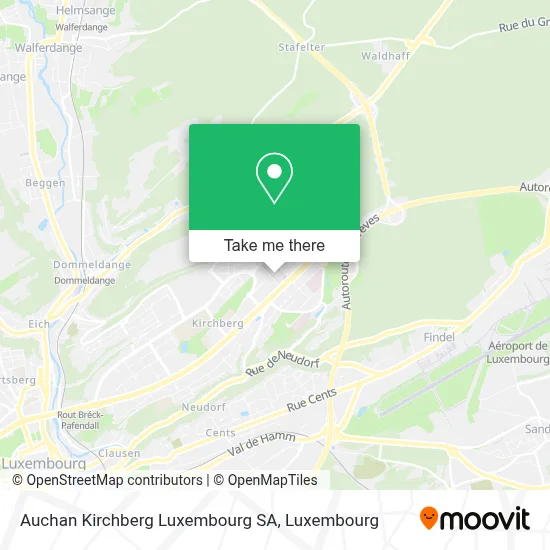 Auchan Kirchberg Luxembourg SA map