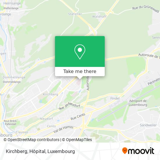 Kirchberg, Hôpital Karte