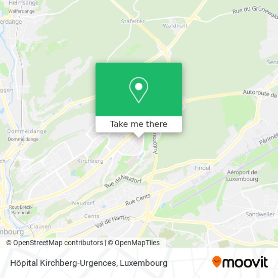 Hôpital Kirchberg-Urgences Karte