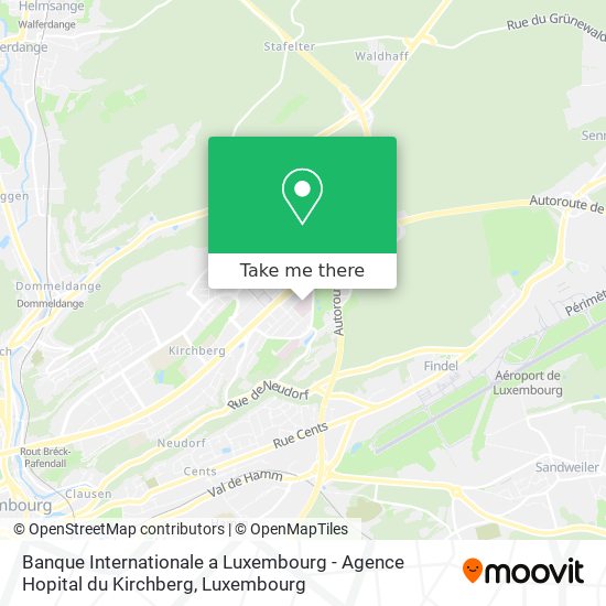 Banque Internationale a Luxembourg - Agence Hopital du Kirchberg map