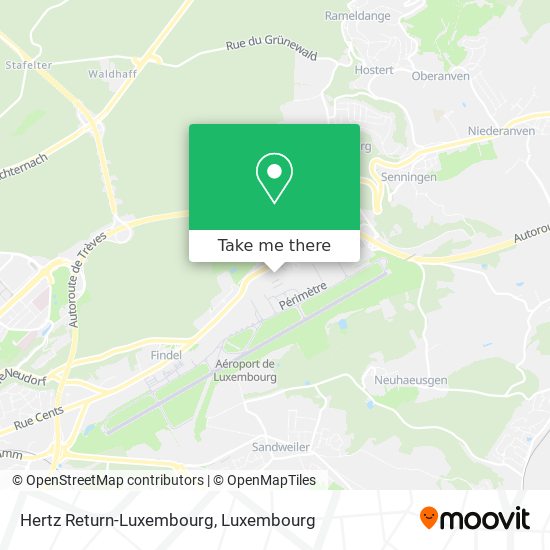 Hertz Return-Luxembourg Karte