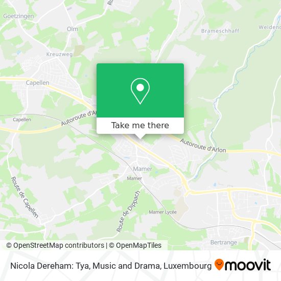 Nicola Dereham: Tya, Music and Drama map