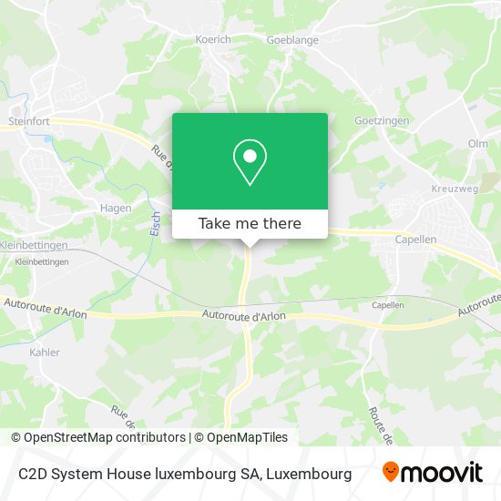 C2D System House luxembourg SA map