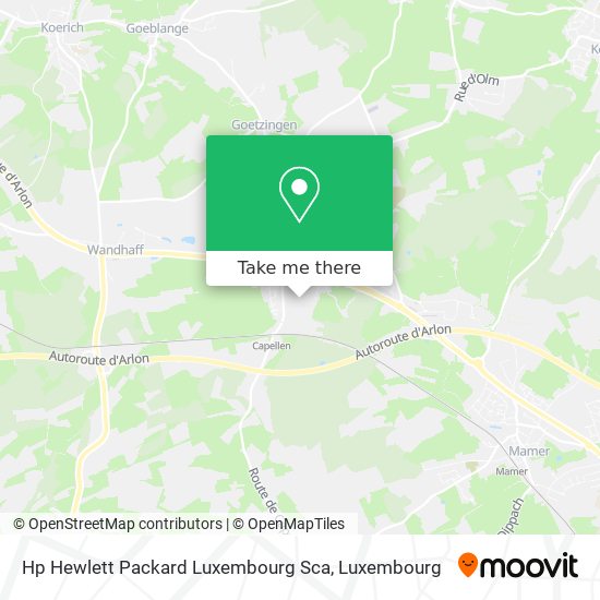 Hp Hewlett Packard Luxembourg Sca map