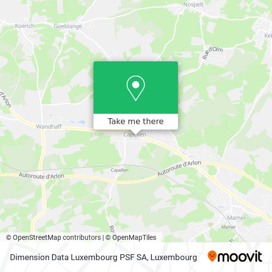 Dimension Data Luxembourg PSF SA map