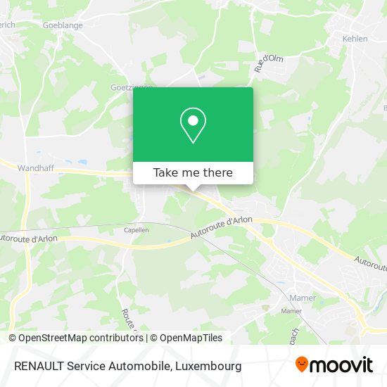 RENAULT Service Automobile map