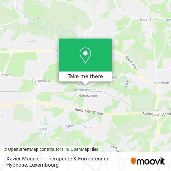 Xavier Mounier - Thérapeute & Formateur en Hypnose map