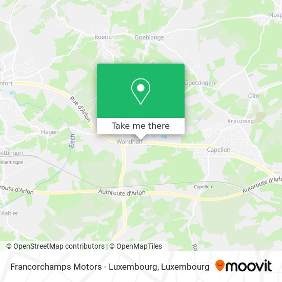 Francorchamps Motors - Luxembourg map