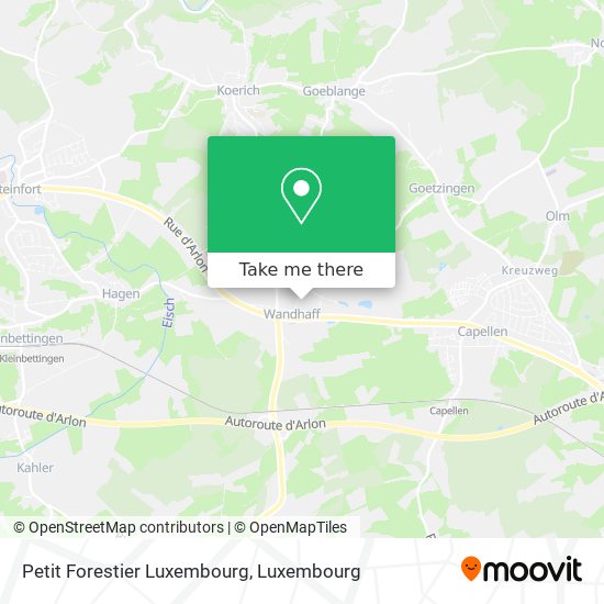 Petit Forestier Luxembourg map