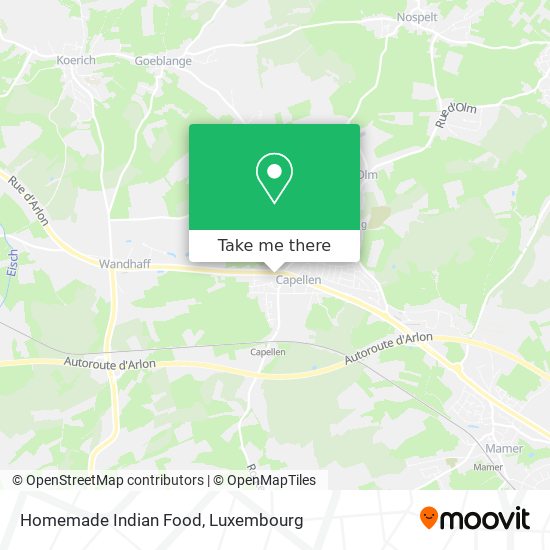 Homemade Indian Food map