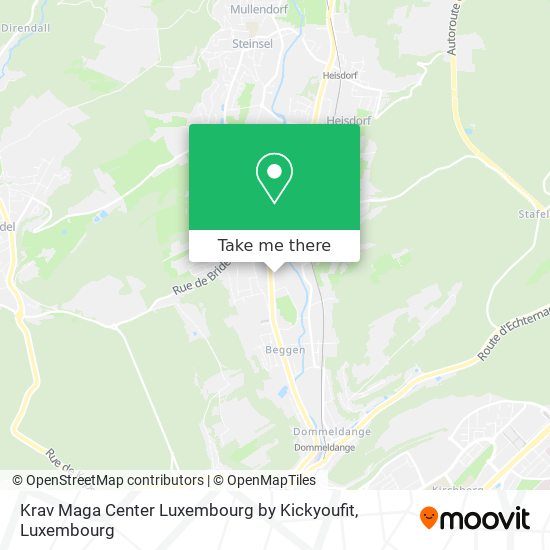 Krav Maga Center Luxembourg by Kickyoufit map