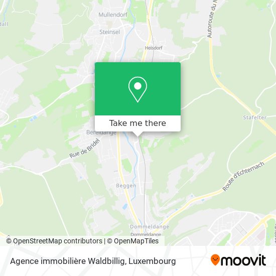 Agence immobilière Waldbillig Karte