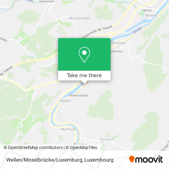 Wellen/Moselbrücke/Luxemburg Karte