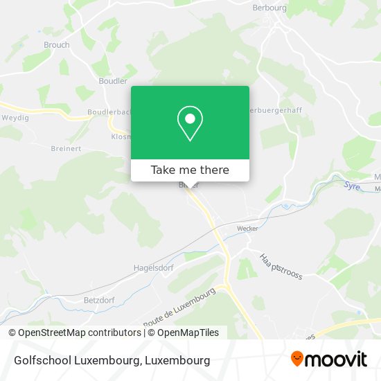 Golfschool Luxembourg map