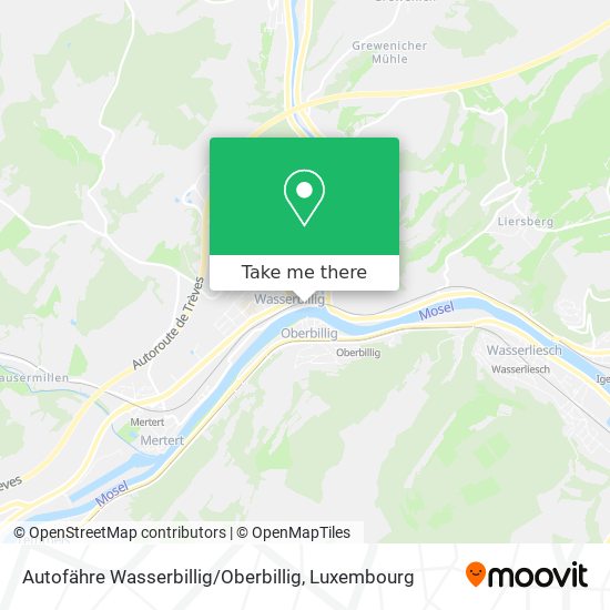 Autofähre Wasserbillig / Oberbillig map