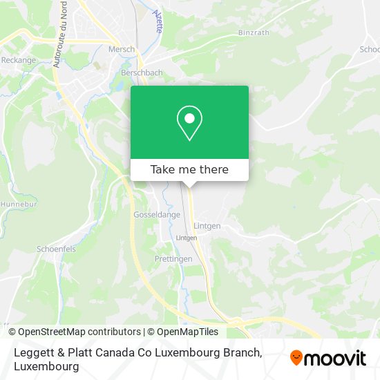 Leggett & Platt Canada Co Luxembourg Branch map