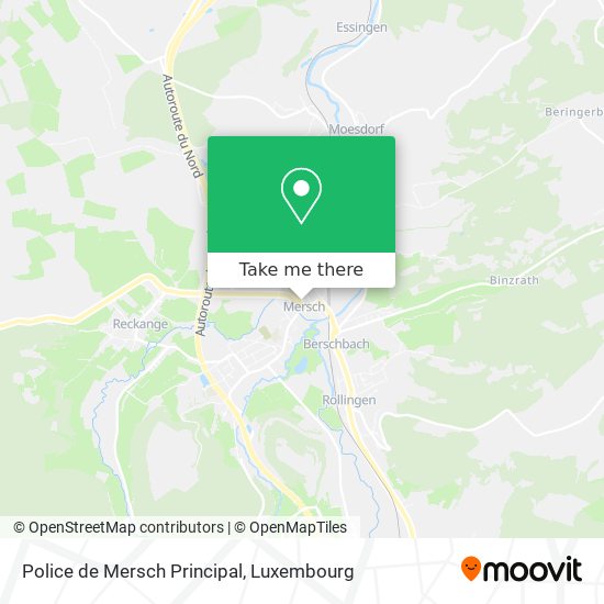 Police de Mersch Principal map