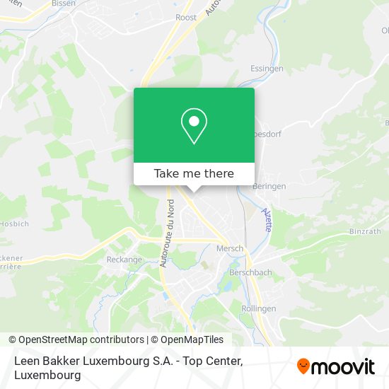 Leen Bakker Luxembourg S.A. - Top Center Karte