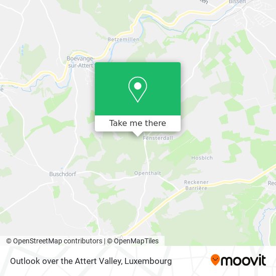 Outlook over the Attert Valley Karte