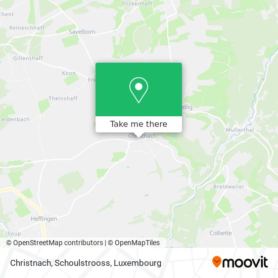 Christnach, Schoulstrooss Karte