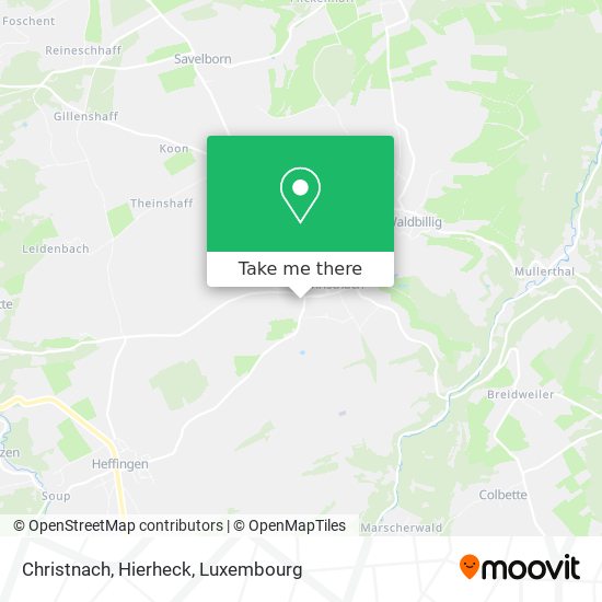 Christnach, Hierheck map