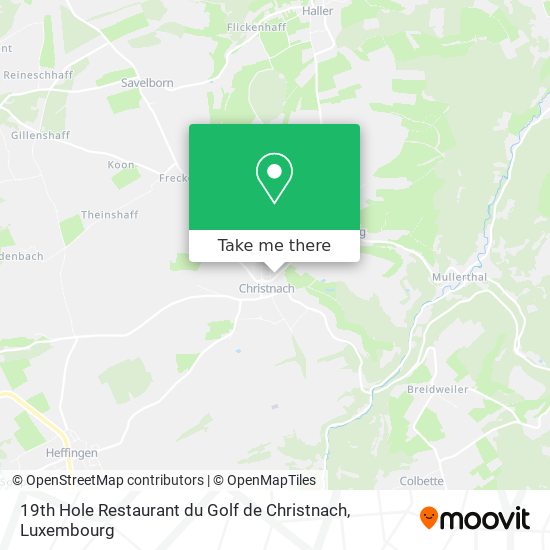 19th Hole Restaurant du Golf de Christnach map