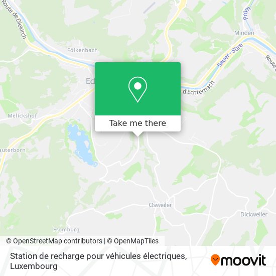 Station de recharge pour véhicules électriques map