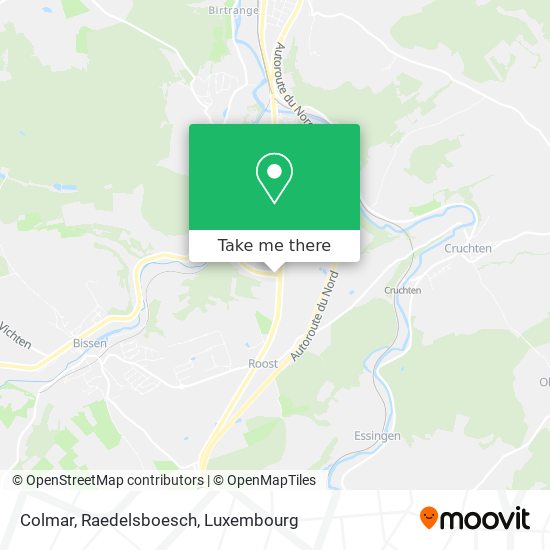 Colmar, Raedelsboesch map