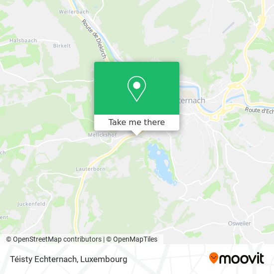 Téisty Echternach map
