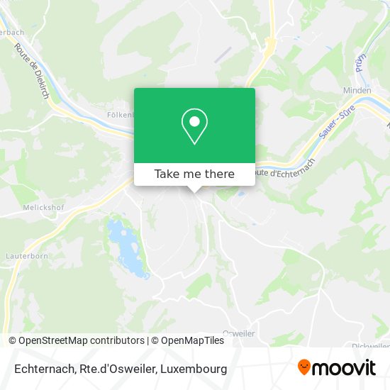 Echternach, Rte.d'Osweiler Karte