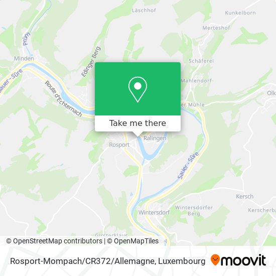 Rosport-Mompach / CR372 / Allemagne map