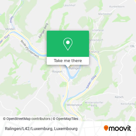 Ralingen/L42/Luxemburg map