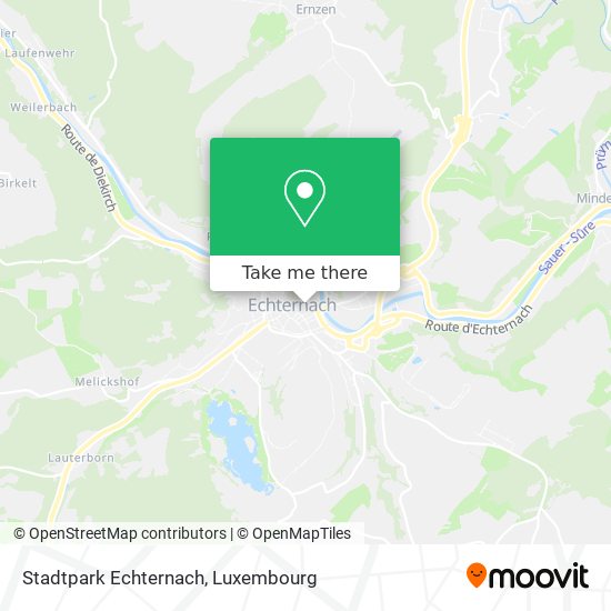 Stadtpark Echternach map