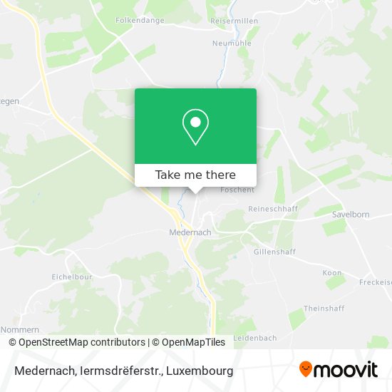 Medernach, Iermsdrëferstr. map