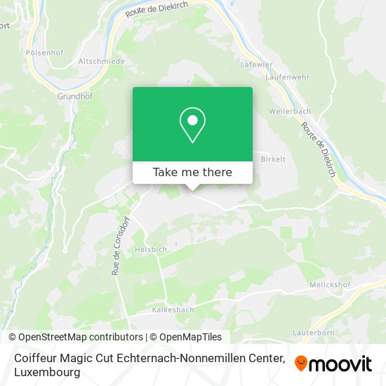 Coiffeur Magic Cut Echternach-Nonnemillen Center map
