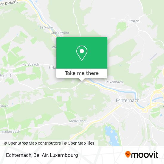 Echternach, Bel Air map