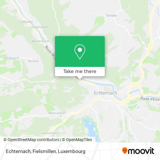 Echternach, Fielsmillen map