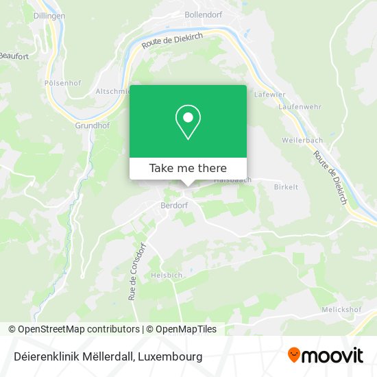 Déierenklinik Mëllerdall map