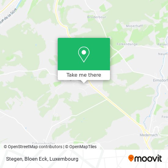 Stegen, Bloen Eck map
