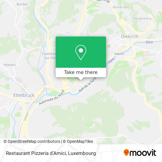 Restaurant Pizzeria d'Amici map