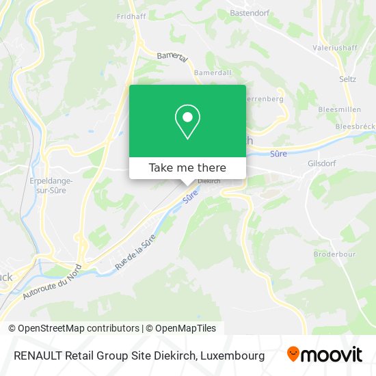 RENAULT Retail Group Site Diekirch Karte