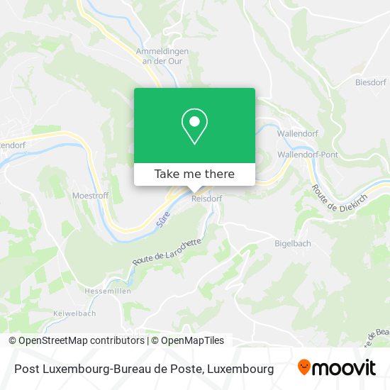 Post Luxembourg-Bureau de Poste map