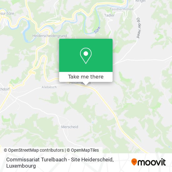 Commissariat Turelbaach - Site Heiderscheid Karte