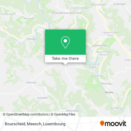 Bourscheid, Meesch map