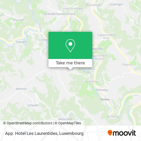 App. Hotel Les Laurentides Karte