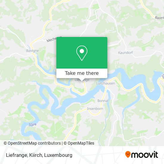 Liefrange, Kiirch map