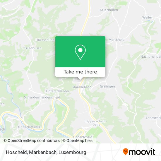 Hoscheid, Markenbach Karte