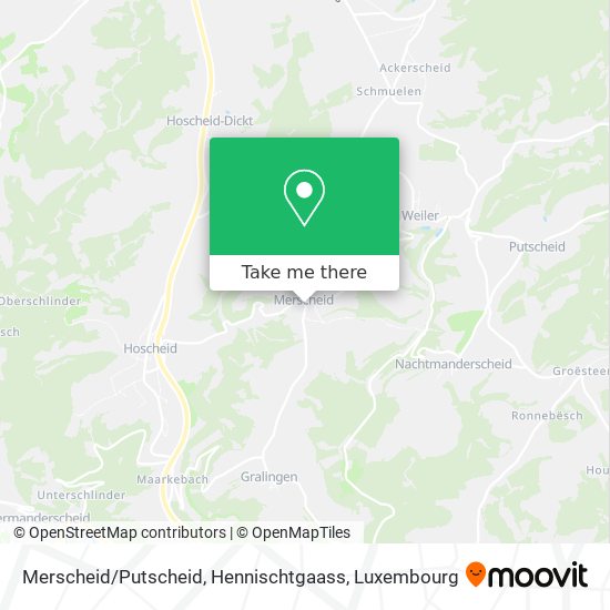 Merscheid / Putscheid, Hennischtgaass map