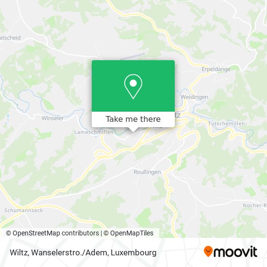 Wiltz, Wanselerstro./Adem map