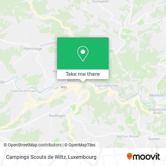 Campings Scouts de Wiltz map